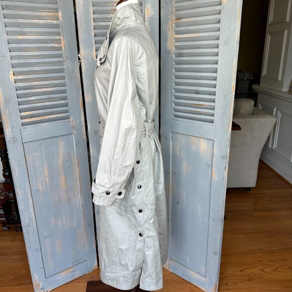 Isabel Marant Tatiana Belted Canvas Trench Coat With Vest Mushroom US 2-4 - Picture 6 of 17